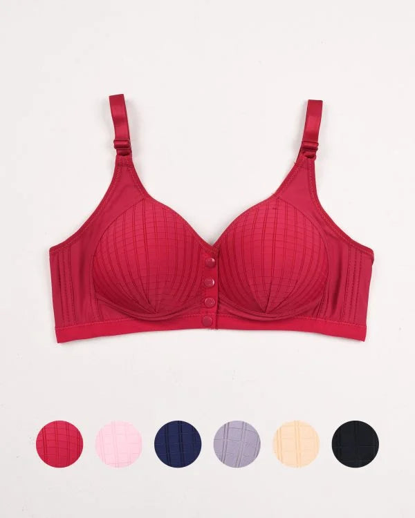 Pack Of 3 Bra Ultra-Comfort Padded Button Bra for Women